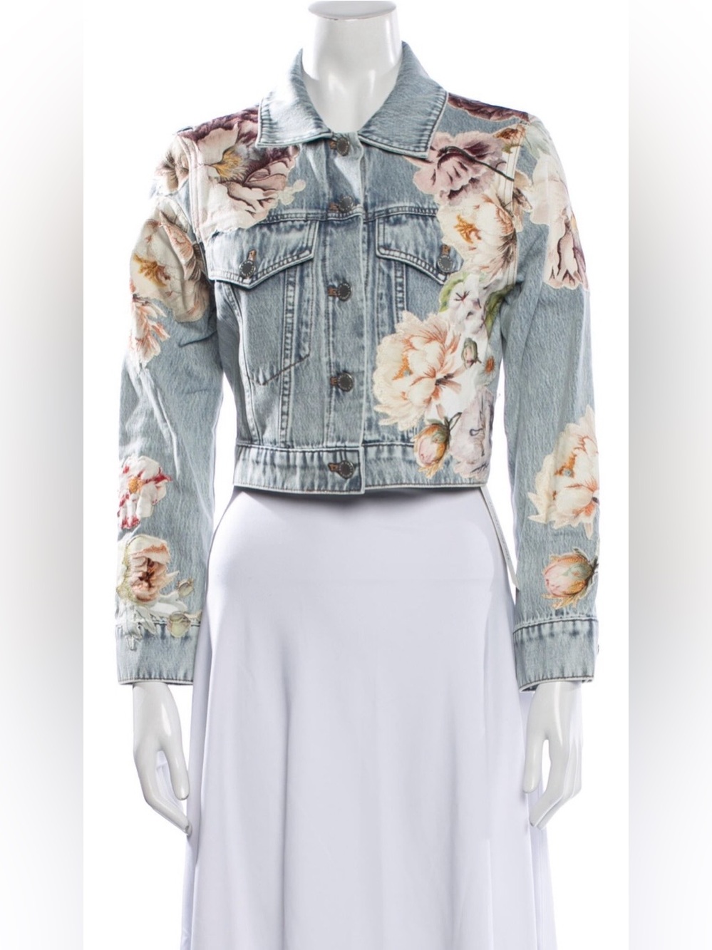 Alice + Olivia nwt denim and floral jacket